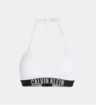 Haut de bikini triangle signature  - Calvin Klein - Blanc