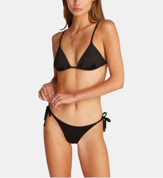 Bas de bikini tanga à nouettes - Calvin Klein - Noir