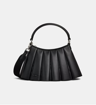 Sac à main Lenglen cuir Défilé - Lacoste - Noir