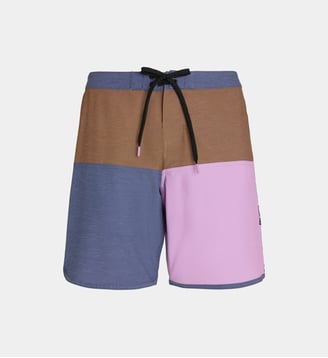 Short de maillot de bain Andy Heritage colorblock - Picture - Bleu et violet