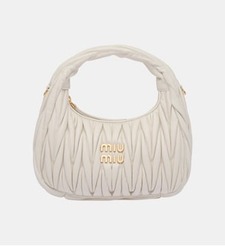 Sac à main Wander en cuir - Miu Miu - Blanc