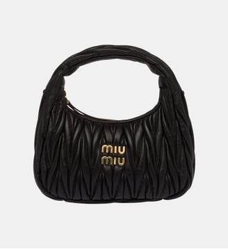 Sac à main Wander en cuir - Miu Miu - Noir