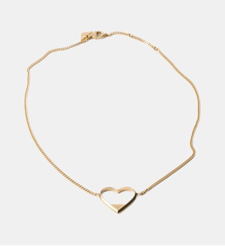 Collier en métal ornement cœur - Prada - Doré