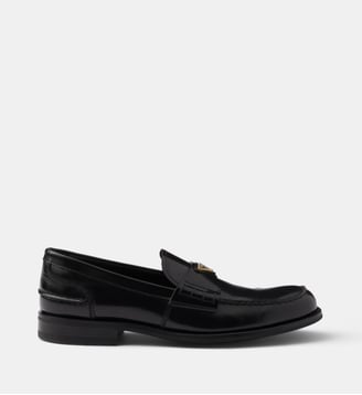 Mocassins en cuir signature - Prada - Noir