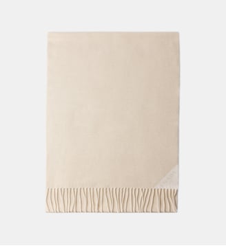 Echarpe en soie et cachemire signature - Prada - Beige