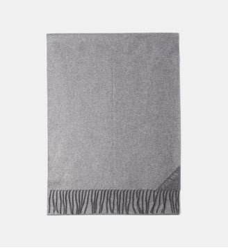 Echarpe en soie et cachemire signature - Prada - Gris