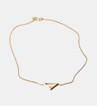 Collier en métal signature - Prada - Doré