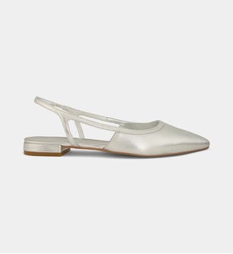 Ballerines slingback plates Vick en cuir
- Galeries Lafayette - Argent