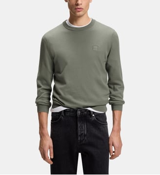 Pull modèle Kanovano coton et cachemire - BOSS - Gris