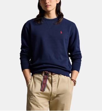 Sweat droit en coton - Polo Ralph Lauren - Bleu marine