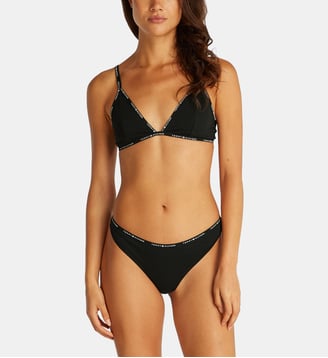 Tanga en coton stretch - Tommy Hilfiger - Noir