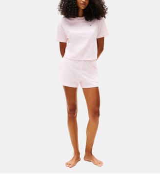 Pyjama short Enssentials en coton - Tommy Hilfiger - Rose pâle