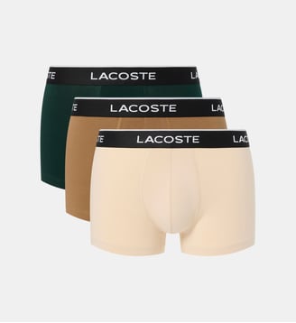 Lot de 3 boxers en coton stretch - Lacoste - Noir et marron