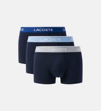 Lot de 3 boxers en coton stretch - Lacoste - Bleu et gris