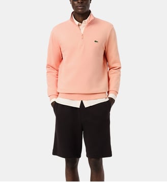 Sweat camionneur en coton - Lacoste - Rose moyen