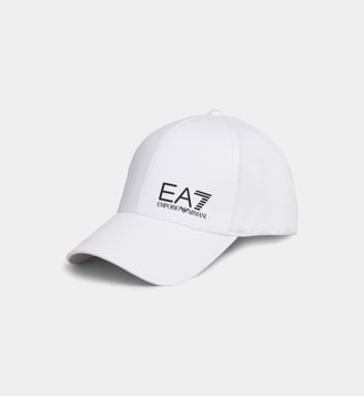 Casquette basique logo et signature coton - Ea7 - Blanc et noir