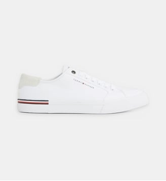 Baskets basses en toile signature - Tommy Hilfiger - Blanc