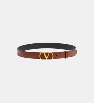 Ceinture en cuir signature - Valentino Garavani - Marron