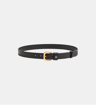 Ceinture classique signature en cuir - Valentino Garavani - Noir