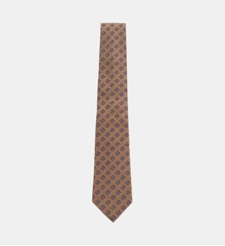 Cravate à motif en soie - Valentino Garavani - Beige et bleu