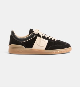 Baskets Basses Upvillage en croûte de cuir - Valentino Garavani - Noir