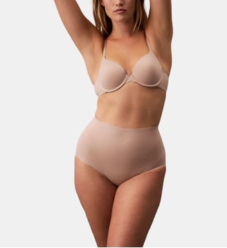 Culotte haute Sculpted Firm Micro - Calvin Klein - Beige coquille
