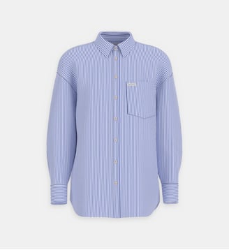 Chemise ample à rayures - Guess Jeans - Bleu clair