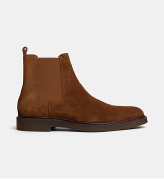 Boots Chelsea Nazaire en croûte de cuir 
 - Comptoir GL - Camel