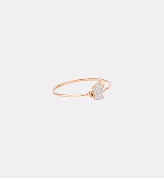 Bague en or rose et diamants - Ginette Ny - Or rose