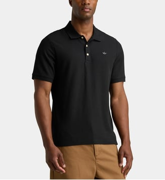Polo ajusté Cool Max en coton piqué mélangé - Dockers - Noir