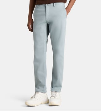 Pantalon droit Hyperflex Benni en coton mélangé - Replay - Bleu gris