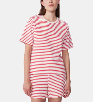 Ensemble de pyjama short à rayures - Petit Bateau - Rouge et blanc