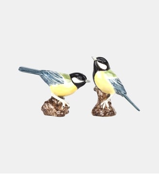 Set sel et poivre - Mésanges - Quail Designs - Bleu