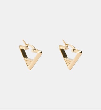 Boucles d’oreilles en métal signature - Prada - Doré