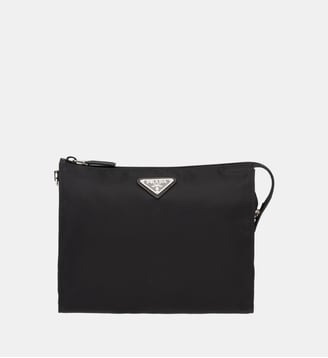 Pochette en Re-Nylon signature - Prada - Noir