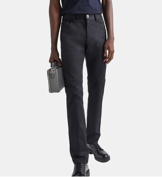 Jean droit en coton - Prada - Noir
