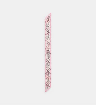 Foulard fin en soie à imprimé signature - Prada - Multi rose
