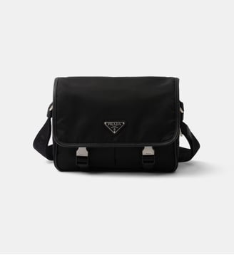 Sacoche cartable uni - Prada - Noir