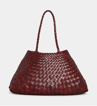 Sac cabas tressé Santa Croce - Dragon Diffusion - Bordeaux