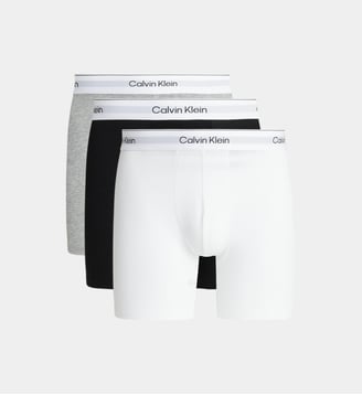 Lot de 3 boxers Icon en coton stretch - Calvin Klein - Blanc et noir