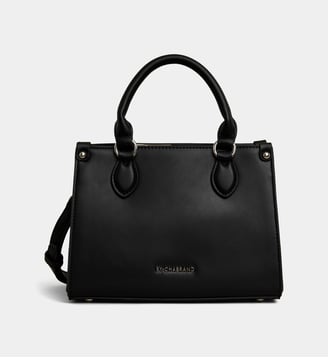 Petit sac cabas en enduit lisse - By Chabrand - Noir