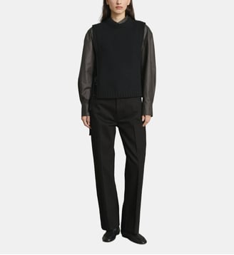Plastron droit Uzel en laine - Soeur - Noir