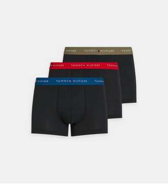 Lot de 3 boxers coton stretch signature - Tommy Hilfiger - Noir et multicolore
