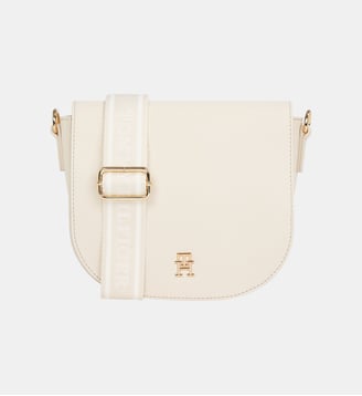Sac à main enduit monogramme - Tommy Hilfiger - Écru