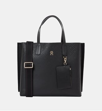 Sac cabas Distinct enduit - Tommy Hilfiger - Noir