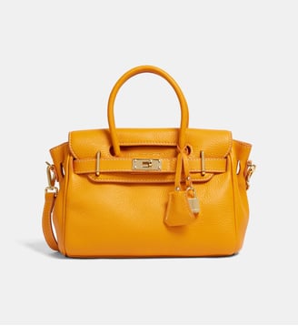 Sac à main cabas Pyla Romy Mini cuir grainé - Mac Douglas - Orange