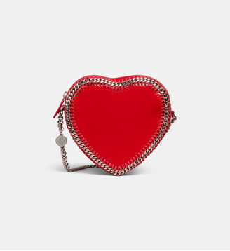 Sac à main Heart Falabella crossbody Alter Mat verni - Stella McCartney - Rouge