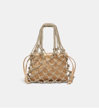 Sac à main Carrie tressé cristaux - Hibourama - Doré