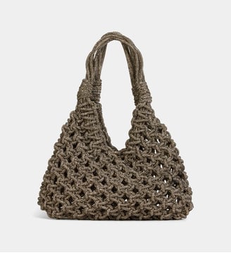 Sac à main Vannifique tressé cristaux - Hibourama - Argenté