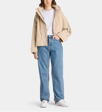Parka ample crop capuche  - Calvin Klein - Beige